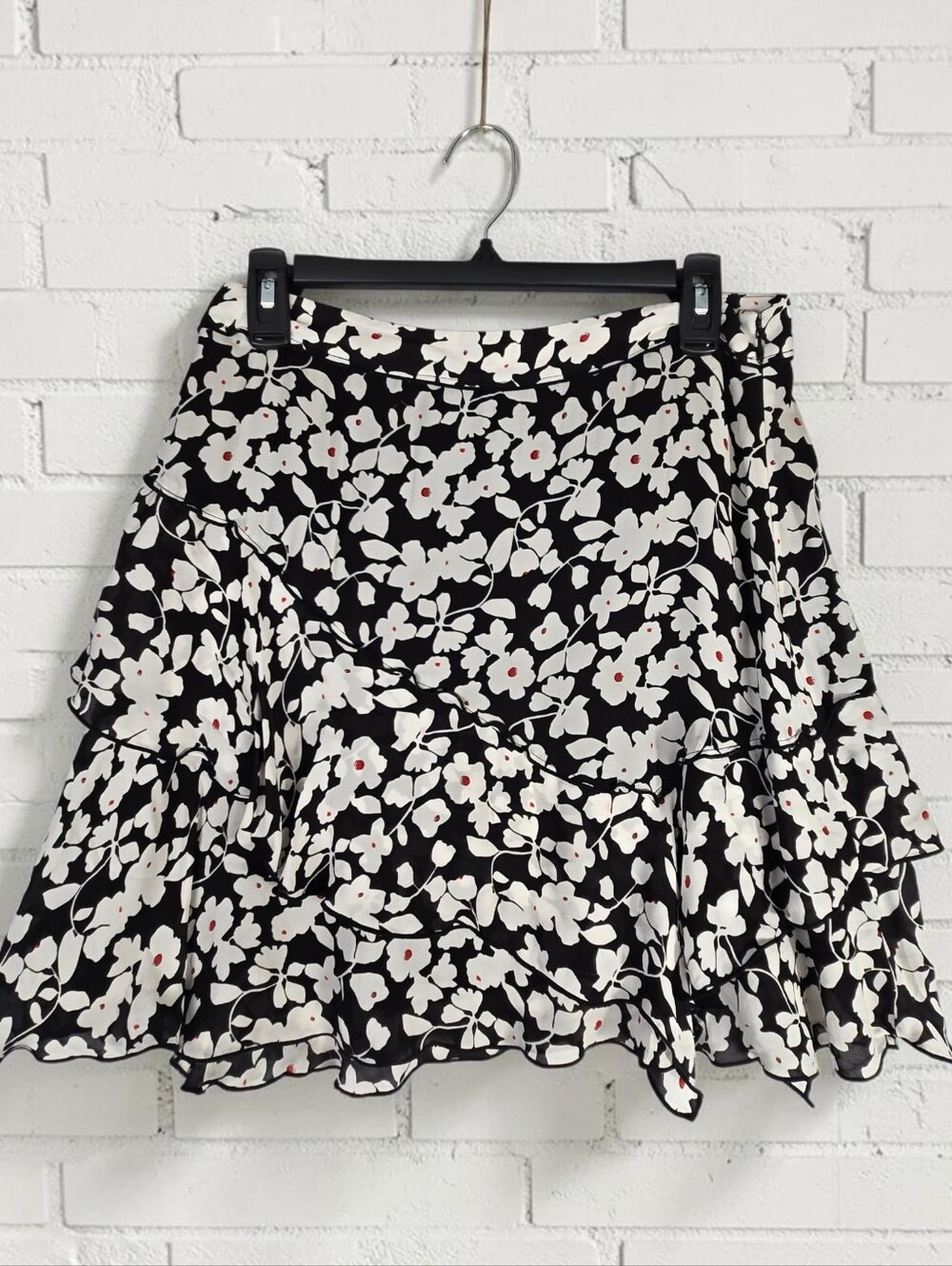 Derek Lam 10 Crosby Floral Ruffle Mini Skirt Womens Size 8 -- AS IS